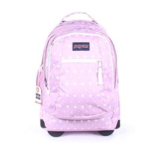 JanSport Driver 8 Rolling Backpack (Mauve Mist Dot Swell)