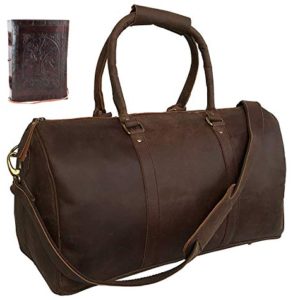 Genuine Leather Duffel Travel Weekender Luggage Gym