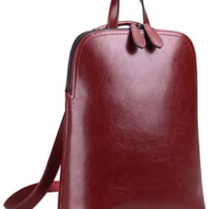 Heshe Women’s Leather Backpack Casual Daypack