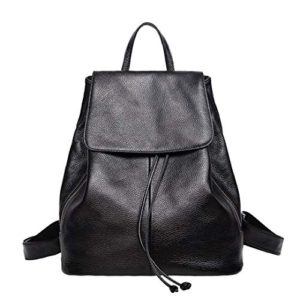 Genuine Leather Women Backpack Drawstring School Bags For Teenagers