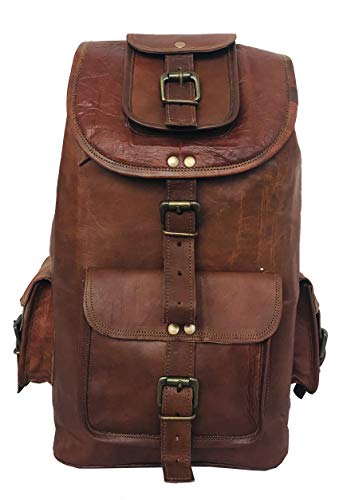 DHK 24'' Genuine Leather Vintage Handmade Casual College Review ...