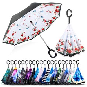 ZOMAKE Double Layer Inverted Umbrellas for Women