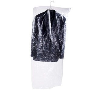 40" 21x7 Crystal Clear Plastic Dry Cleaning Poly Garment Bags
