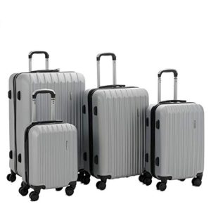 Murtisol 4 Pieces ABS Luggage Sets Hardside Spinner