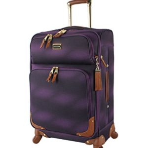 Steve Madden Luggage 24" Expandable Softside Suitcase With Spinner Wheels (24in, Shadow Purple)