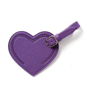 Small Heart Luggage Tag - Full Grain Leather