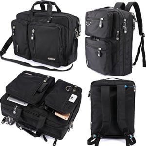 FreeBiz Laptop Backpack Messenger Bag-Hybrid Briefcase