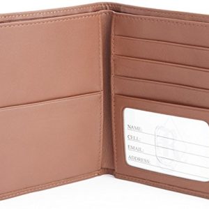 Royce Leather RFID Blocking Bifold Passport Currency Travel Wallet