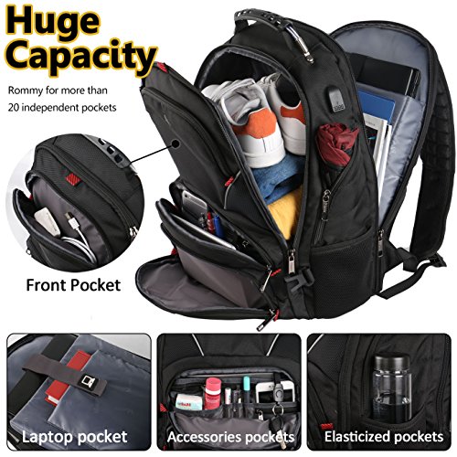 Extra Large Backpack,TSA Friendly Durable Travel Laptop Backpack Review ...
