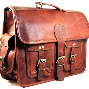 Urban Dezire 16 Inch Leather Messenger Bag Shoulder Men Laptop Briefcase