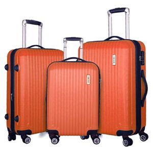 Fochier 3 piece Luggage Set Expandable Lightweight Spinner Suitcase with TSA Lock