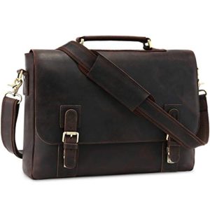 Kattee Men's Leather Satchel Briefcase