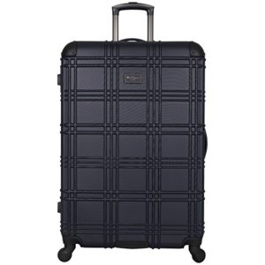 Ben Sherman Nottingham 28-inch Check-Size Lightweight Durable Hardshell 4-Wheel Spinner Upright Luggage, Navy