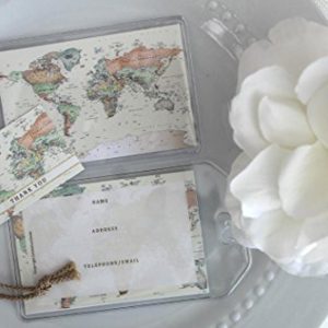 Janine Lea Swan designs 100 World Map Luggage Tag Favors