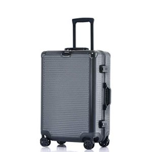 Aluminum Frame Luggage Durable PC Hardshell TSA Lock Spinner Suitcase