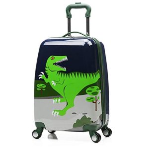 Children Rolling Travel Suitcase Cartoon Dinosaur Kids Carry On