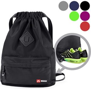 Drawstring Backpack with Shoe Compartment, Gym Sackpack