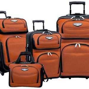 Traveler's Choice Amsterdam 4-Piece Luggage Set, Orange