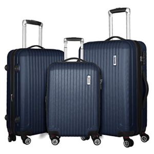 Fochier 3 piece Luggage Set Expandable Lightweight Spinner Suitcase with TSA Lock