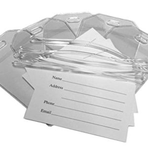 Clear Vinyl Luggage Tags with Loops & Name Cards