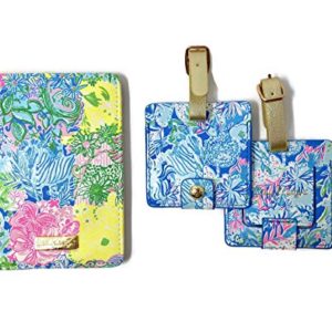 Lilly Pulitzer Travel Set, Leatherette Passport Cover/Holder