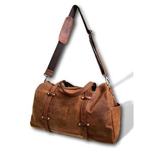 Over-Sized Leather Travel Duffel Bag by Kauri Design