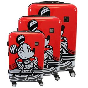 ful Disney Mickey Hardside 3-Piece Luggage Set