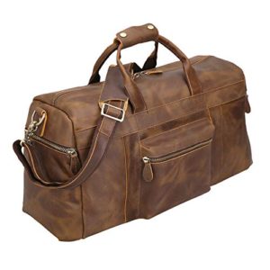 Polare 25'' Duffle Genuine Leather Weekender Travel