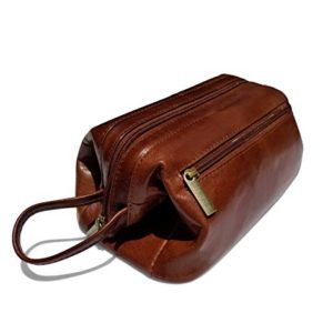 Leather Toiletry Bag Dopp Kit Classic by Gent Supply