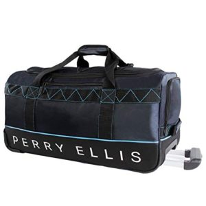 Perry Ellis Men's Extra Large 35" Rolling Bag-A335 Duffel Bag Navy/Blue One Size