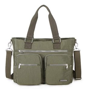 Crest Design Water Repellent Nylon Shoulder Bag Handbag