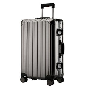 Sindermore Aluminum-magnesium alloy hard shell luggage suitcase (Dark gray, 25 inch)