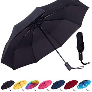 Rain-Mate Compact Travel Umbrella - Windproof, Reinforced Canopy