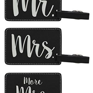 Luggage Tags for Couples Mr & Mrs & More Mrs Matching Couples Luggage