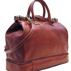 Floto Positano Gladstone Travel Bag in Saddle Brown Italian