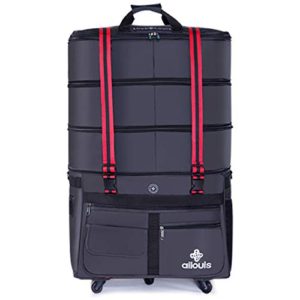 ailouis Expandable Extra Large Wheeled Travel Duffel Luggage Bag