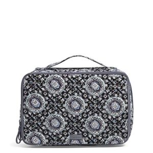 Vera Bradley Iconic Large Blush & Brush Case, Signature Cotton, charcoal medallion