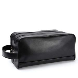 Leatherology Double Zip Toiletry Bag - Full Grain Leather