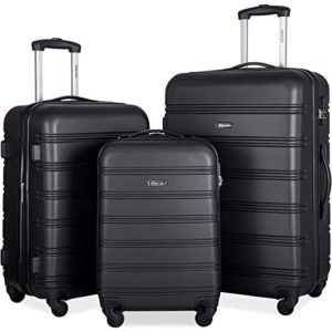 Merax 3 Pcs Luggage Set Expandable Hardside Lightweight Spinner Suitcase