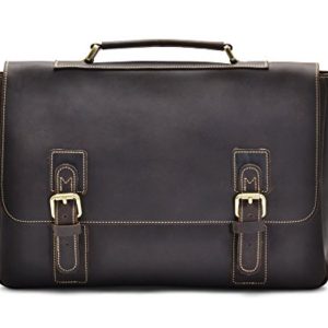 Hølssen Men’s Leather Satchel Briefcase (Genuine) Vintage Crossbody