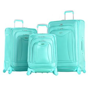 Olympia Luxe 3 Piece Spinner Set: Elevate Your Travel in Minty Style