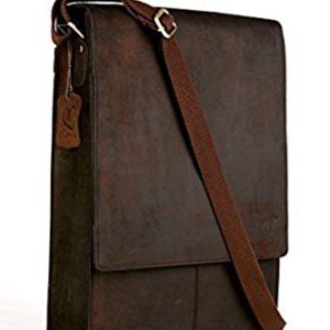 Cuero 15 Inch Retro Buffalo Hunter Leather Laptop Messenger Bag