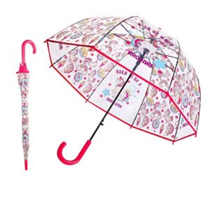 Menghao Union Clear Bubble Umbrella Auto Open POE Stick Umbrella for Kids