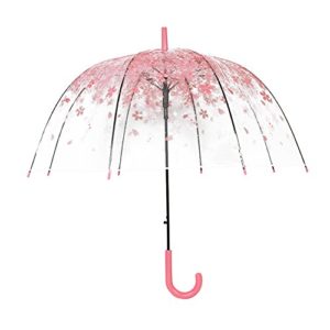 XUANLAN Transparent Cherry Blossom Bubble Dome Umbrella