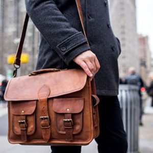 Leather Messenger Bag briefcases for Men, Genuine Leather Laptop Bags