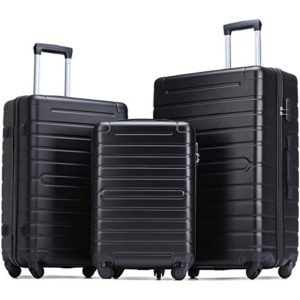 Flieks Luggage Sets 3 Piece Spinner Suitcase Lightweight