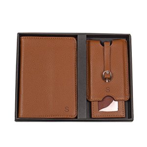 Cathy's Concepts Personalized Leather Passport Holder & Luggage Tag Set