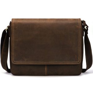 Kattee Vintage Leather Business Messenger Bag Fits 15" Laptop