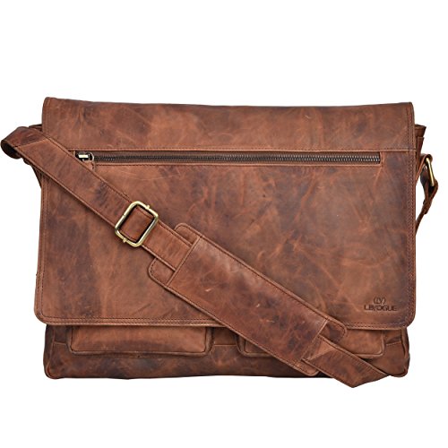 Leather Messenger Bag for Men & Women 14inch laptop Bag for Travel SALE ...