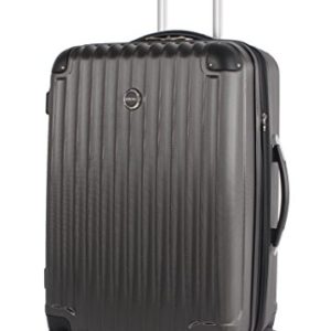 Lucas Outlander Large Hard Case 28 inch Expandable Rolling Suitcase With Spinner Wheels (One Size, Graphite)